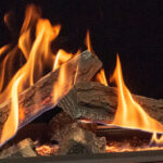 Onyx Eclipse immersive flame technoloy and triple burner gas flames realisticly wrap ceramic logs echo flame